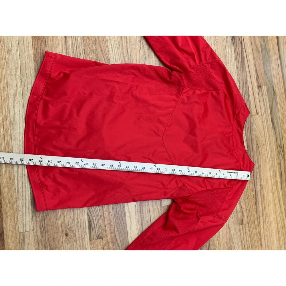 Nike Mens‎ Red Long Sleeve Training Pullover Top Notched Neck 708188-657 XS